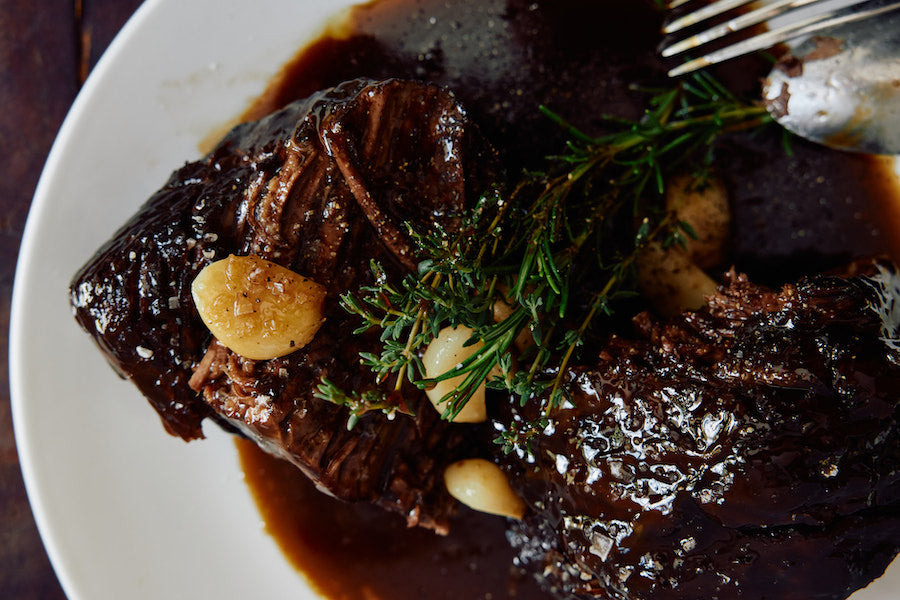 Braised Beef Chuck with French Onion Gravy