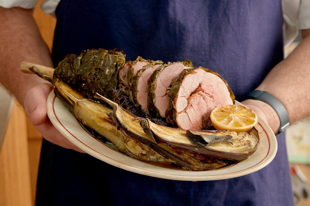 How to cook our capretto leg in vine leaves