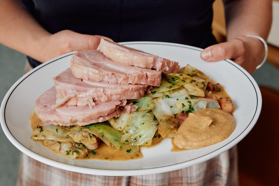 Pickled Pork with Bacon and Cabbage