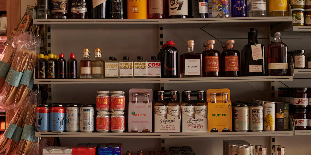 A selection of Meatsmith favourite spirits on the Fitzroy store shelves.