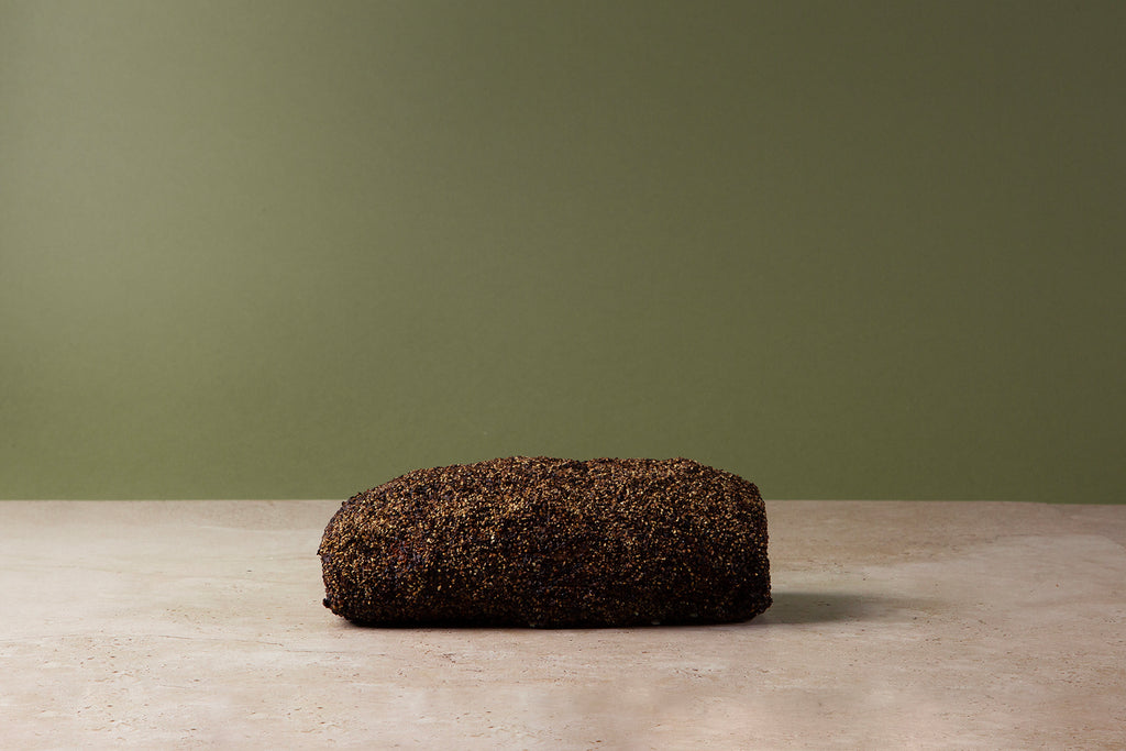 Pepper-crusted beef eye fillet